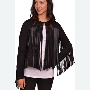VELVET BY GRAHAM & SPENCER Women's Fringe Jacket